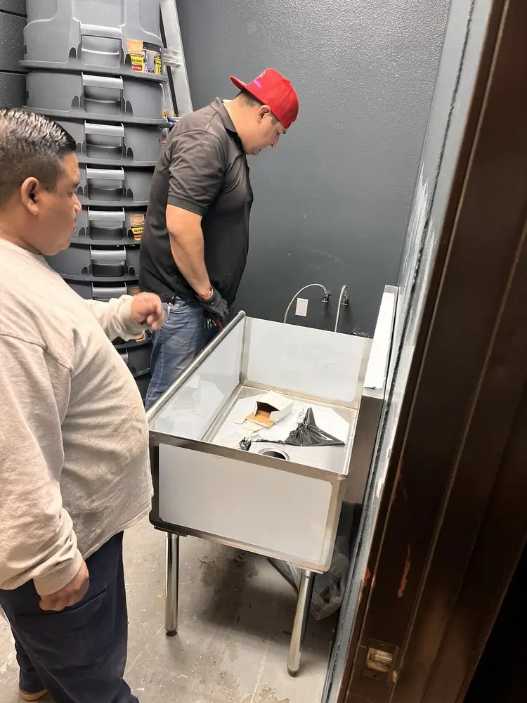 Commercial plumbing and sink installation in Alpine
